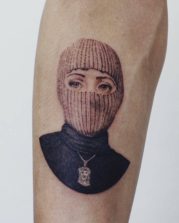Portrait tattoo by a Baron Art artist