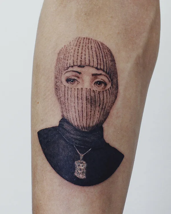 Portrait tattoo by a Baron Art artist