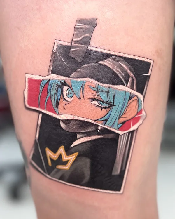 Anime / Cartoon tattoo by a Baron Art artist