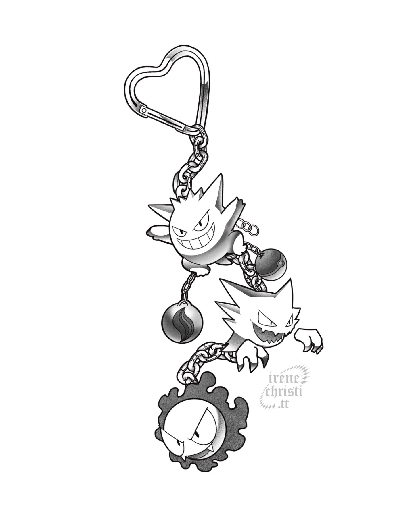 Ghost Pokémon Keychain