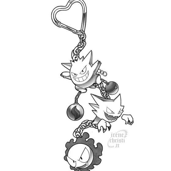 Ghost Pokémon Keychain