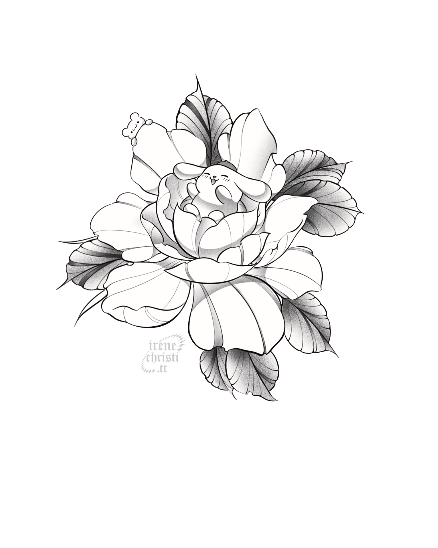 Pompompurin Peony