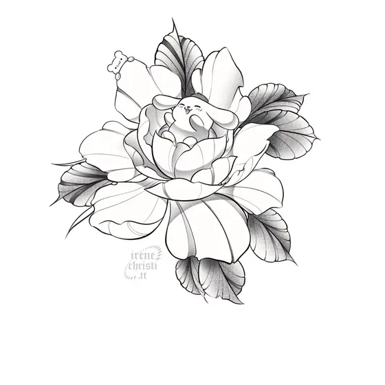 Pompompurin Peony