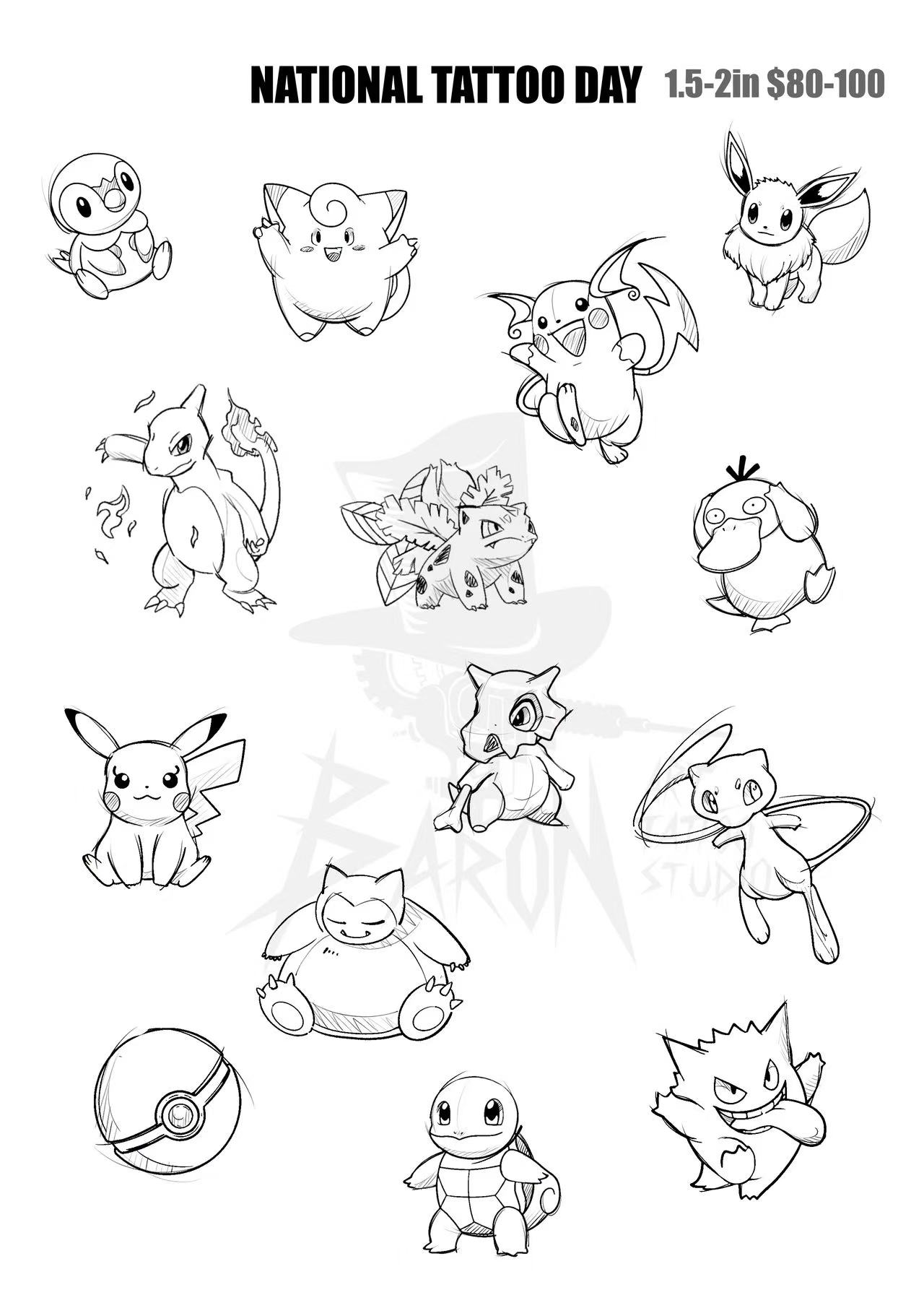 National Tattoo Day: Pokémon