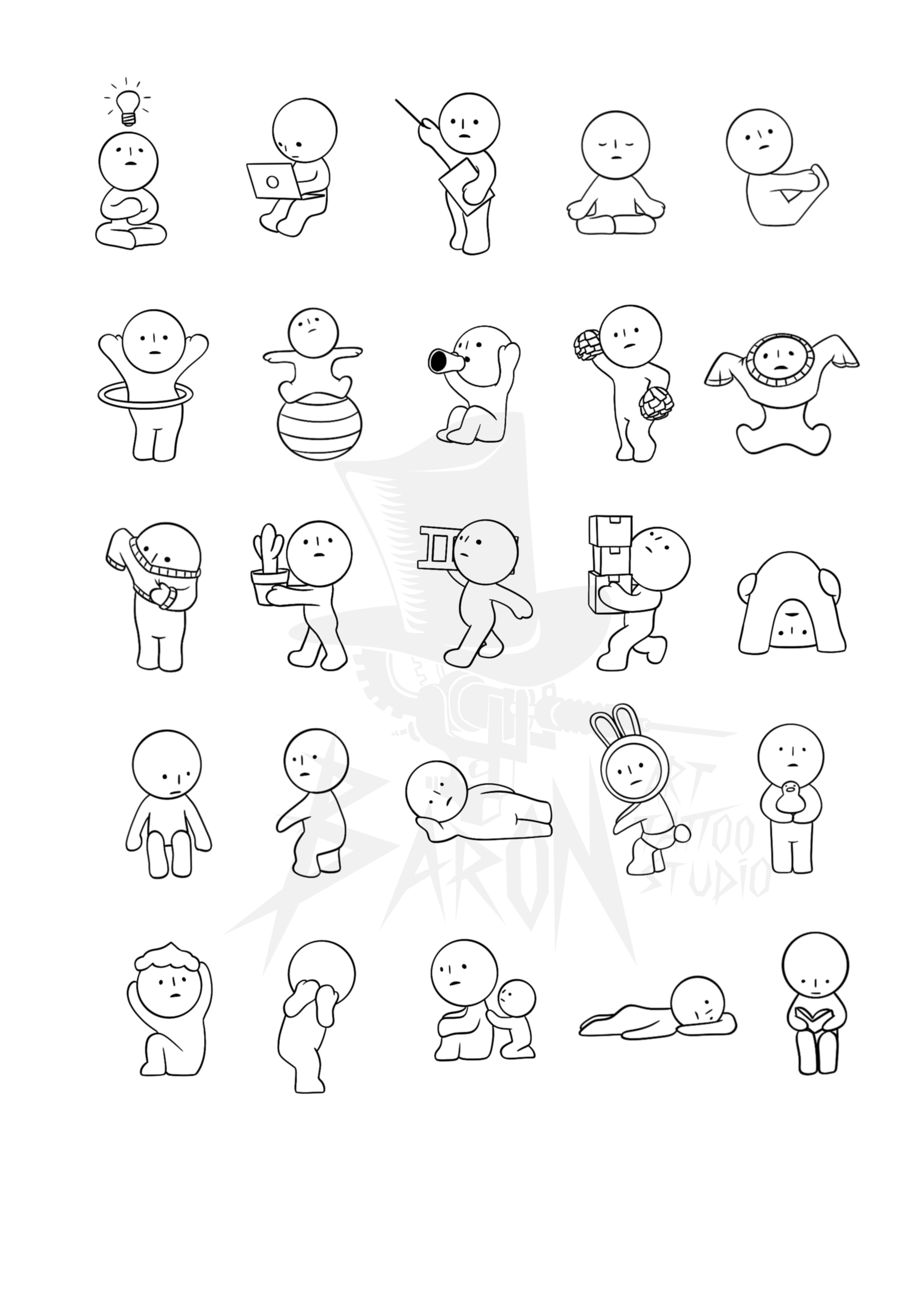 National Tattoo Day: Stick Figures